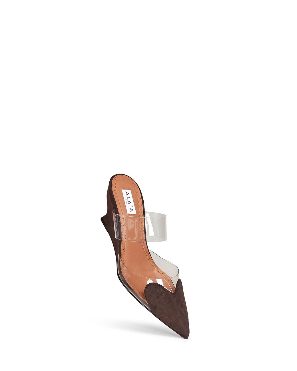 Alaïa White Le Coeur Wedge Mules