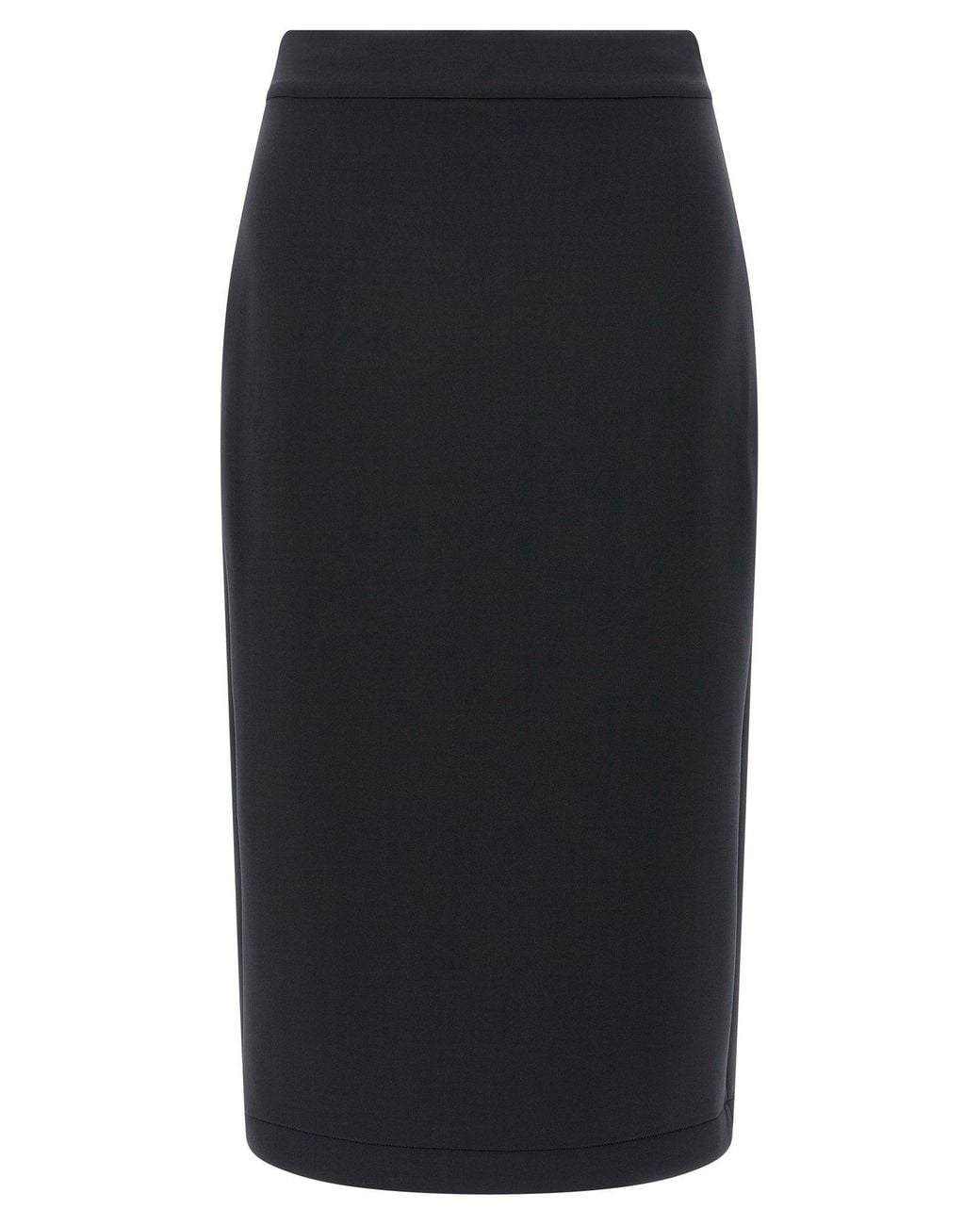 Moncler Genius Black Scuba-Effect Midi Skirt