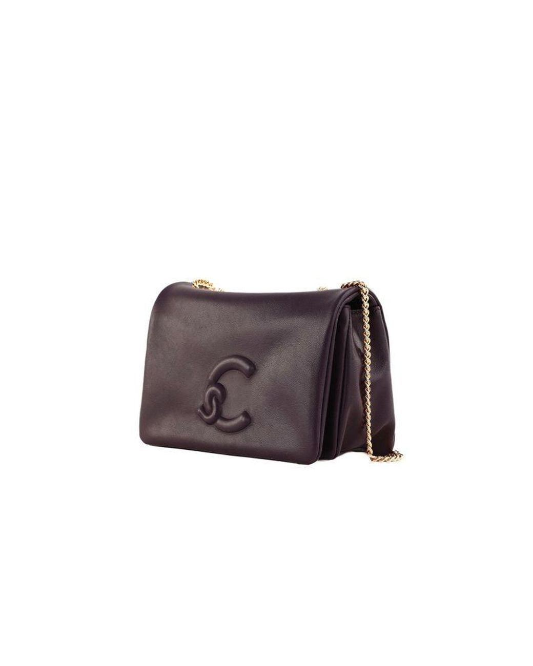 Coccinelle Purple Phone Crossbody Bag Cow Leather