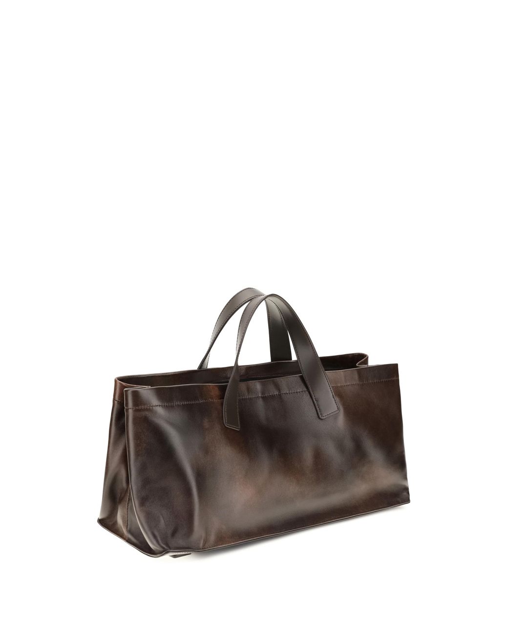 Staud Brown Port Tote Handbag Lamb Ovis Aries Handbags