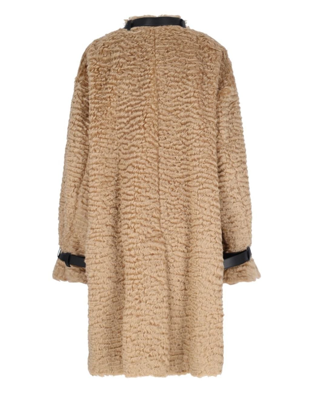 Jil Sander Natural Single-Breasted Midi Coat