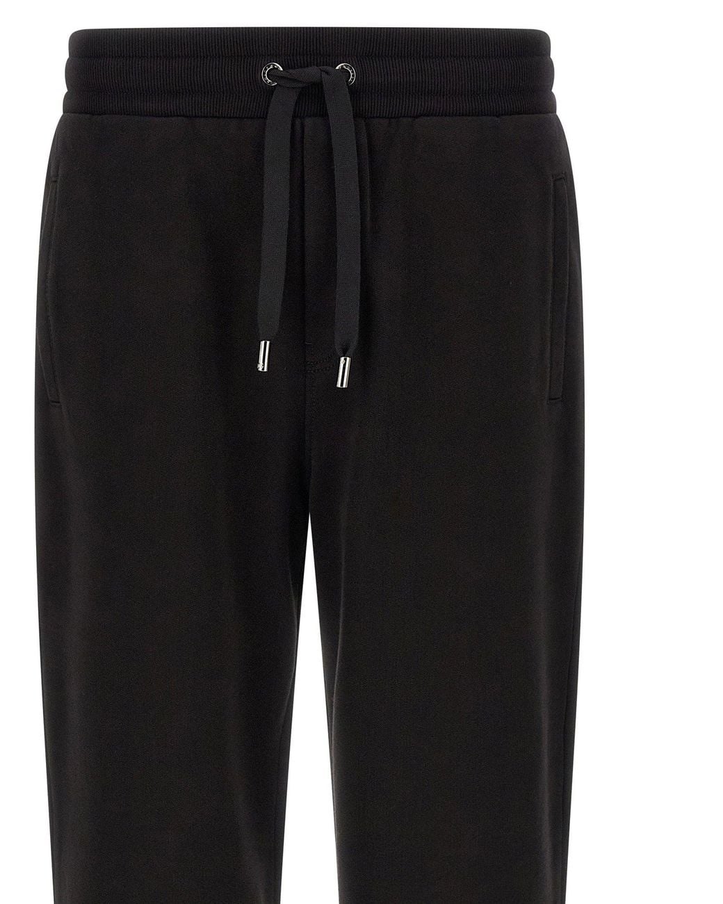 Dolce & Gabbana Black Dolce & Gabbana Cotton Jersey Joggers for men