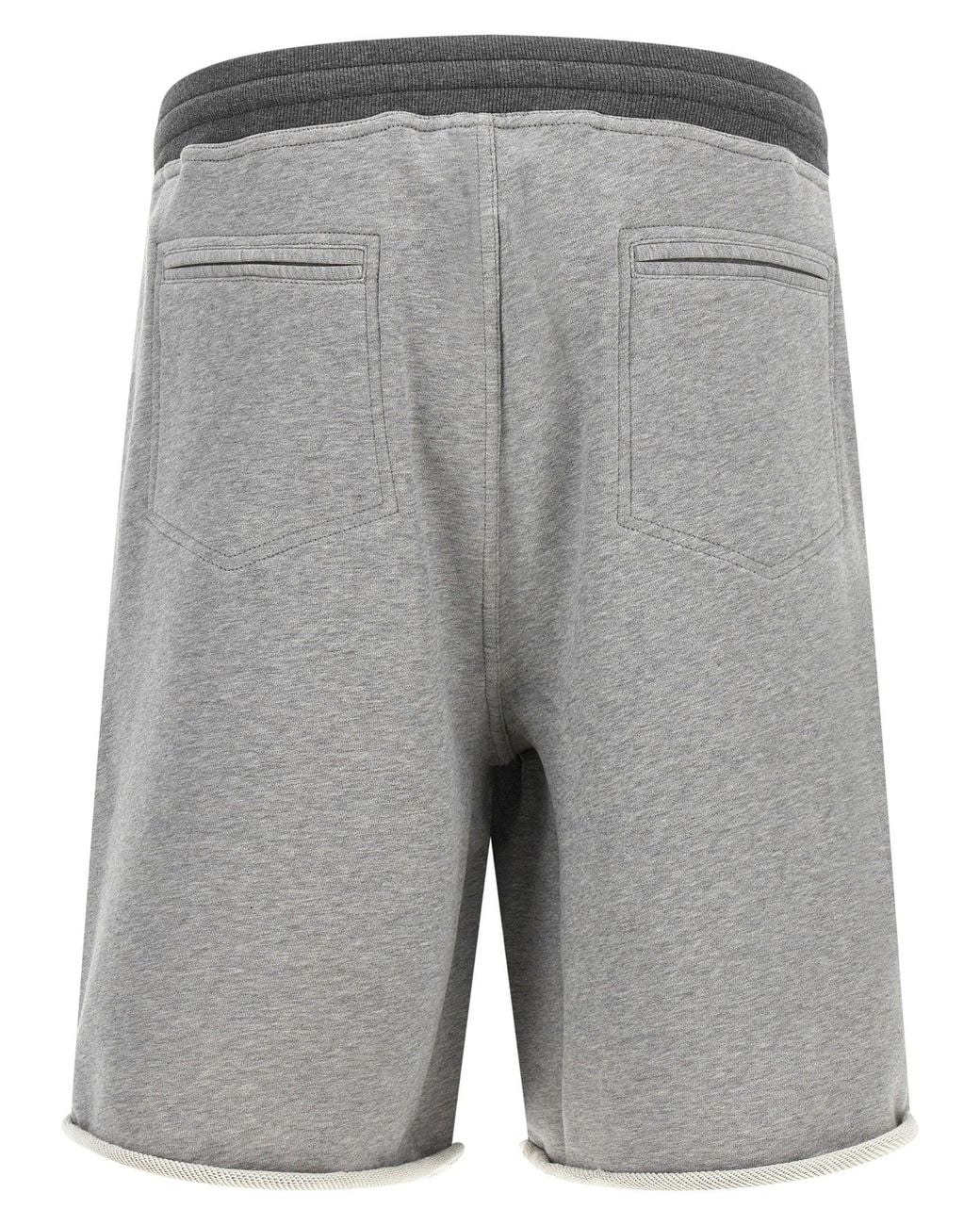 Brunello Cucinelli Gray Solomei Athletic Club Bermuda Shorts