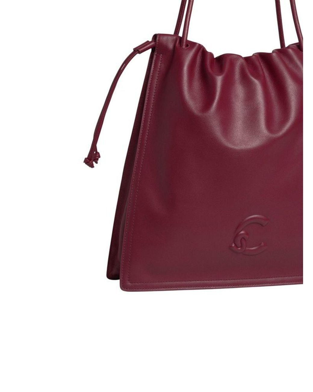 Coccinelle Red Shoulder Bag Cowhide Leather