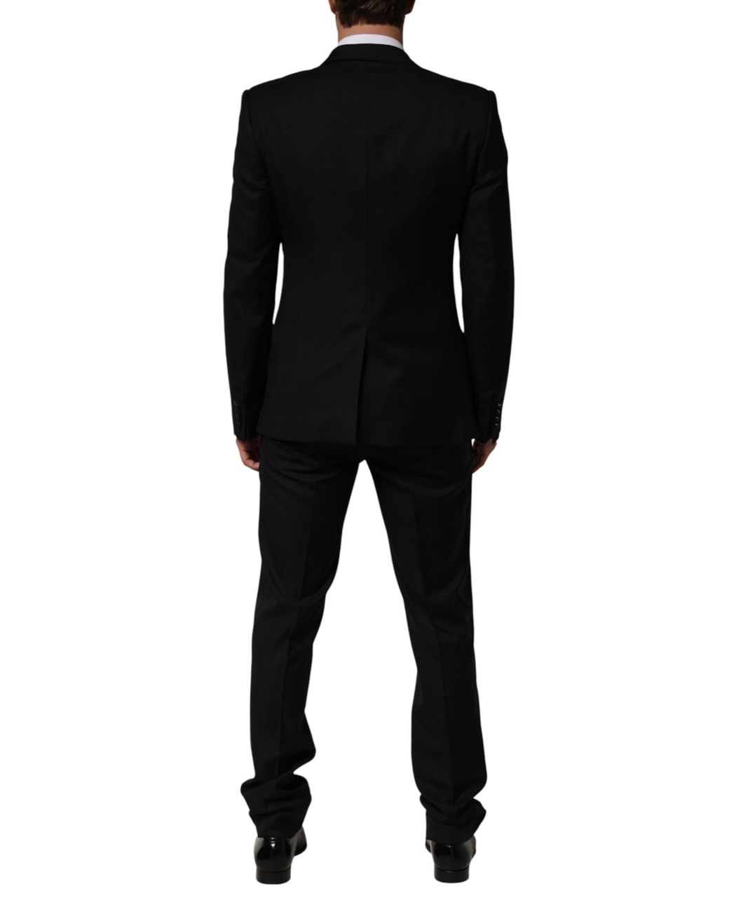 Dolce & Gabbana Black 2 Buttons Jacket Formal Piece Suit Wool for men
