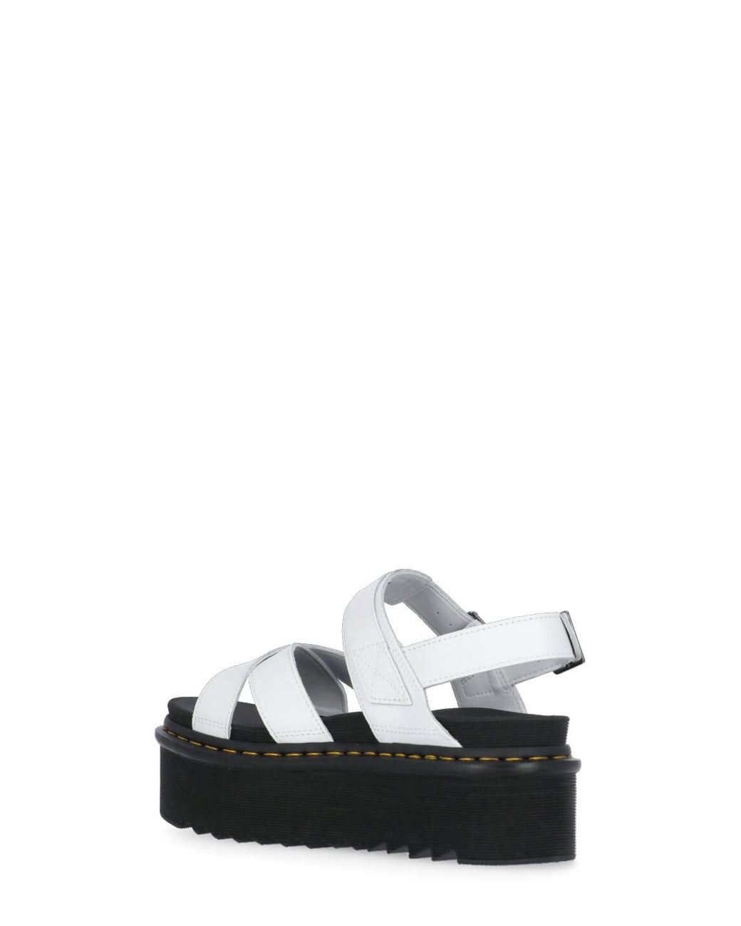 Martens Quad Platform Sandals in White Lyst