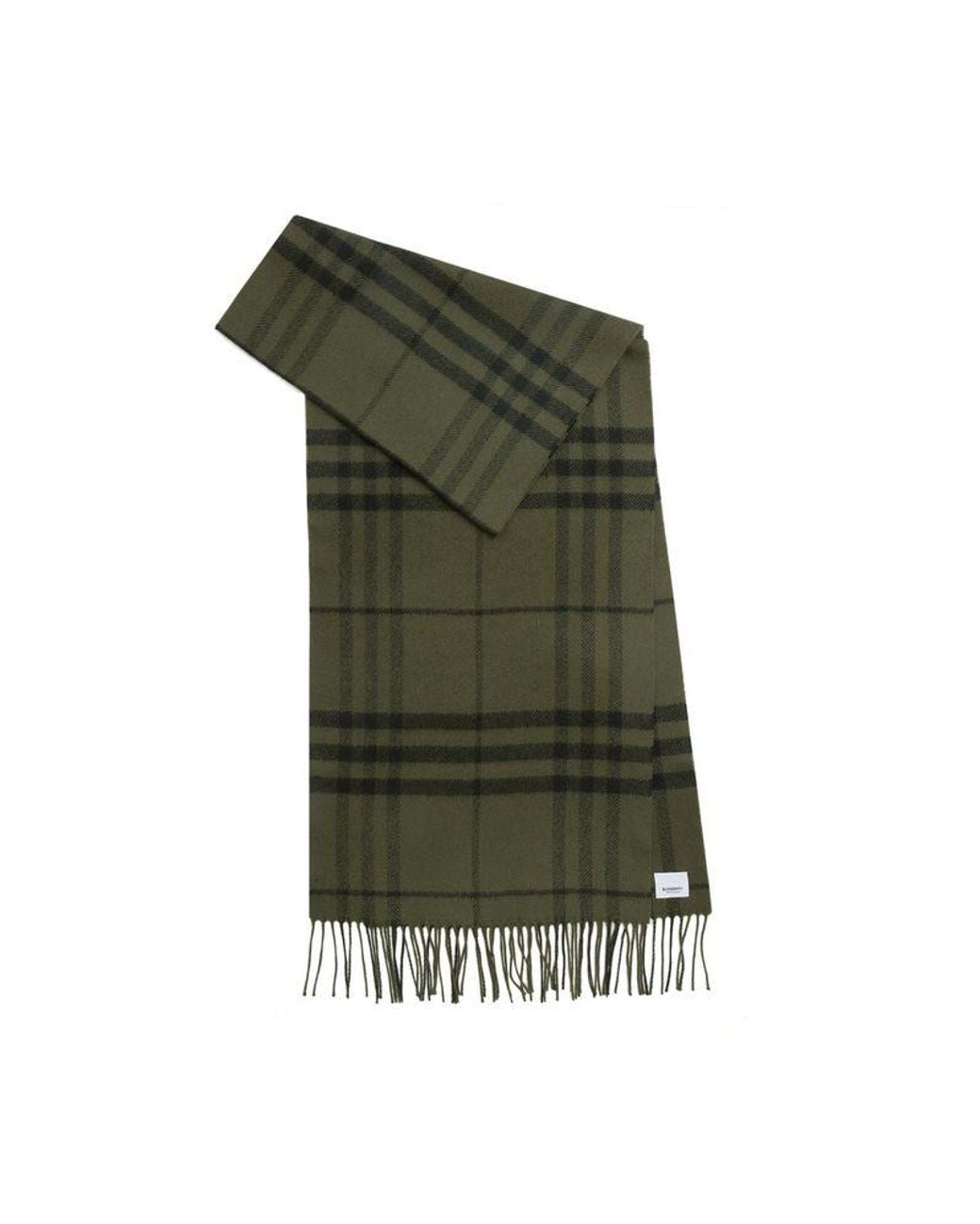 Burberry Green Scarf Wool Scarfs for men