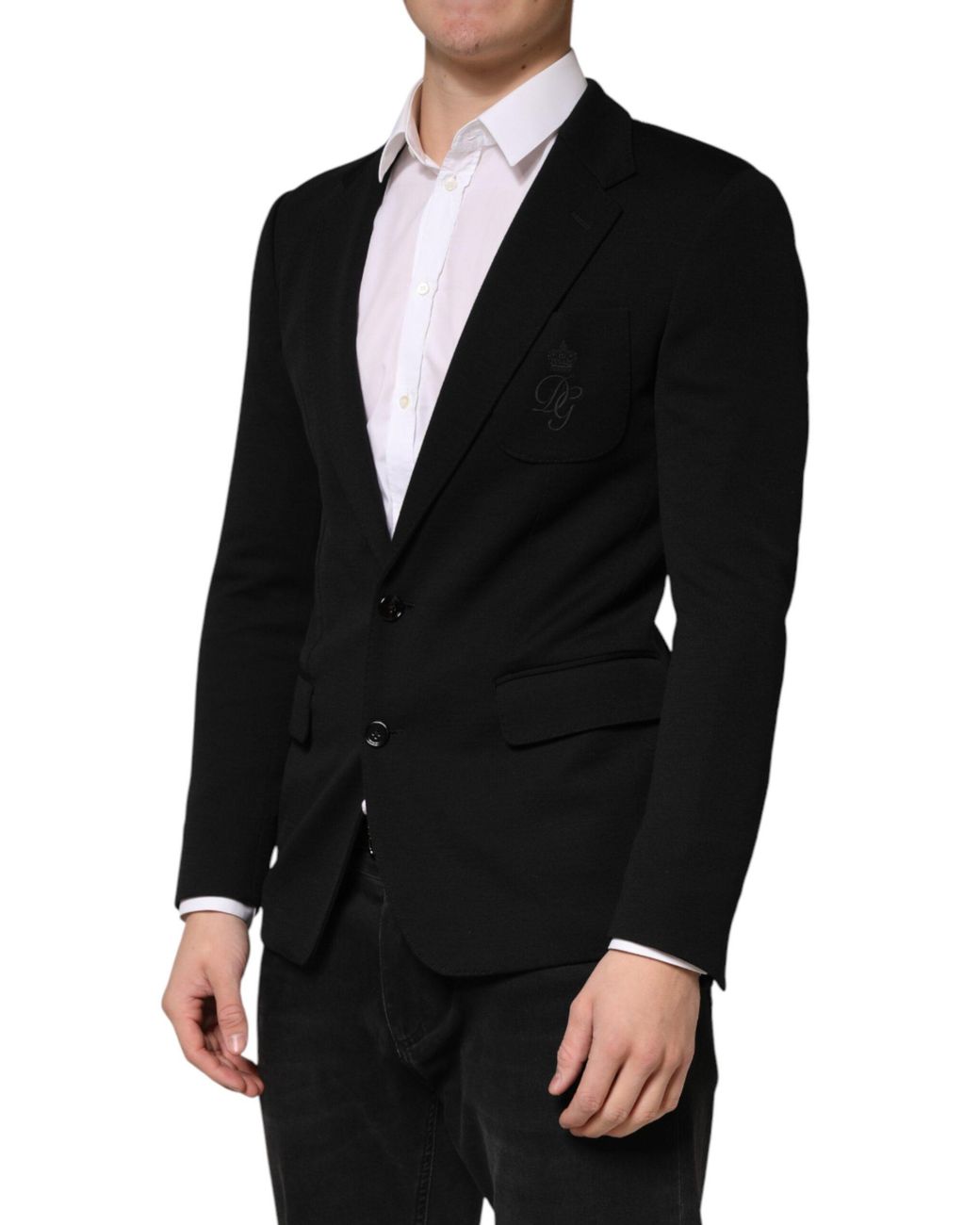 Dolce & Gabbana Black Wool Single Breasted 2 Button Blazer Pa+Wv Clothing for men