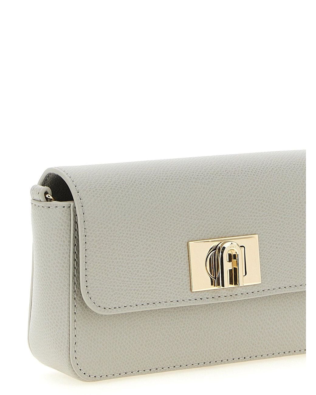 Furla Lock Furla Crossbody Bag in Gray | Lyst