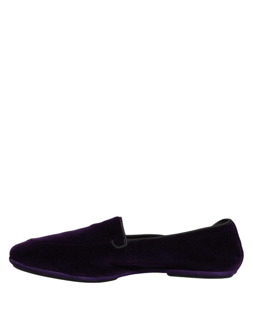 Dolce & Gabbana Purple Dolce & Gabbana Velvet Slip-On Loafer for men