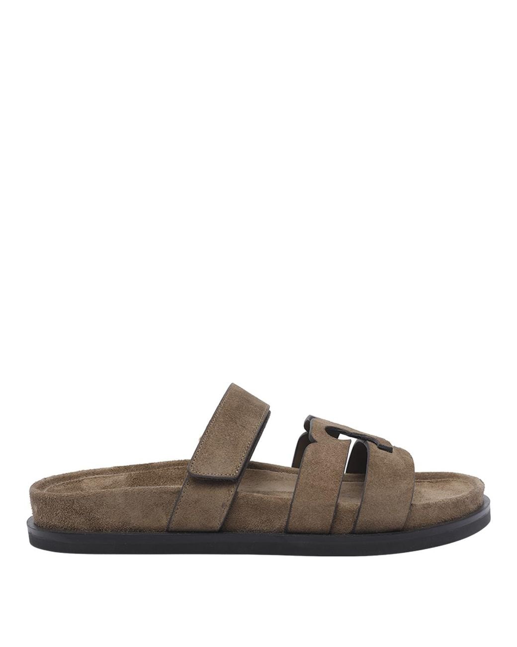 Tory Burch Brown Sandals Suede Leather/Rubber Sole