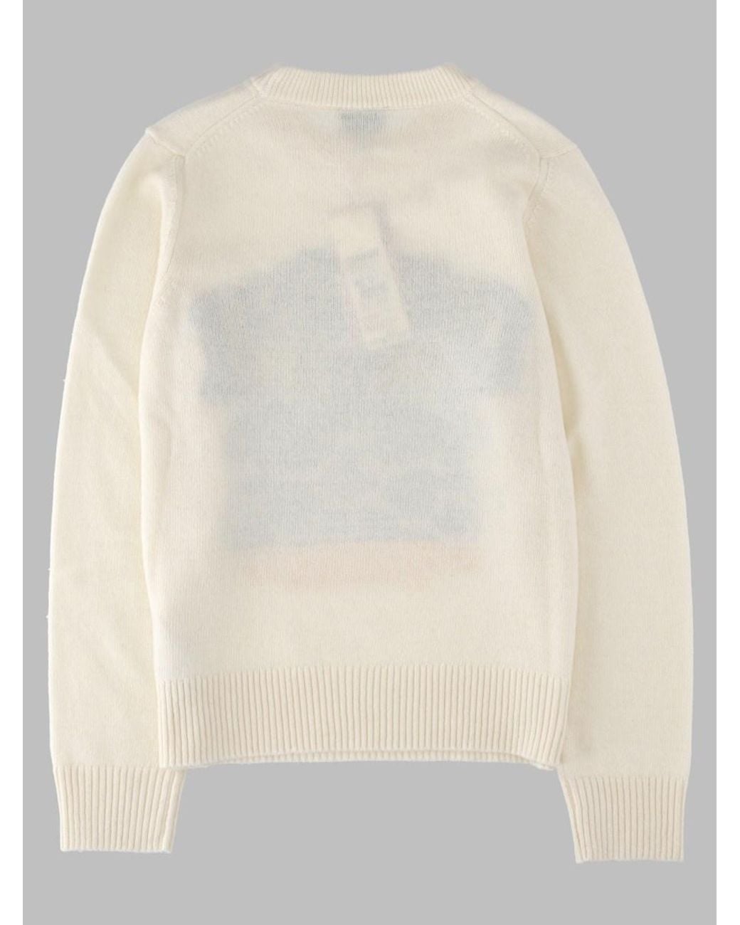Ganni Natural Teddy Mushroom Wool Jumper Sweater