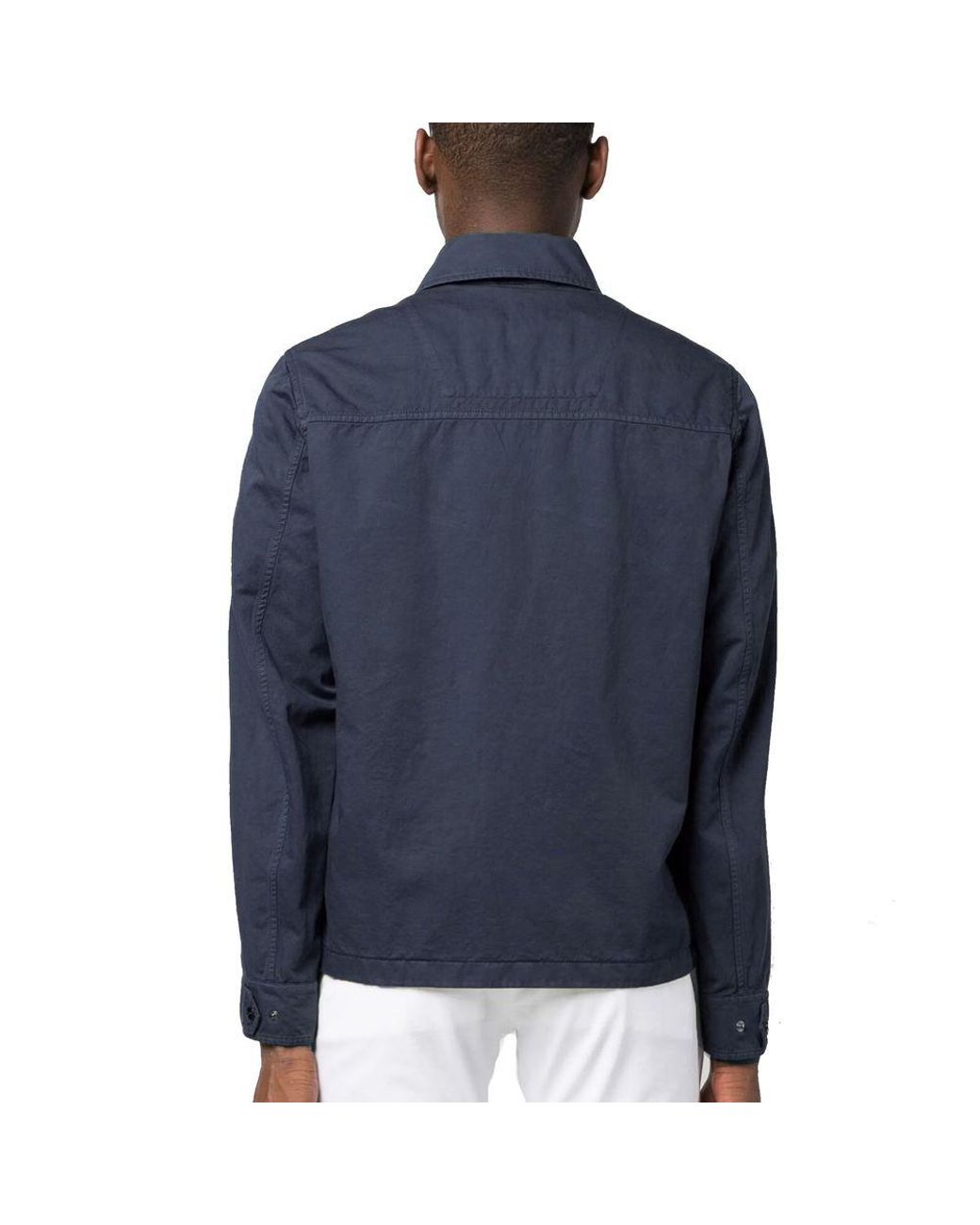 Herno Blue Cotton Shell Jacket for men
