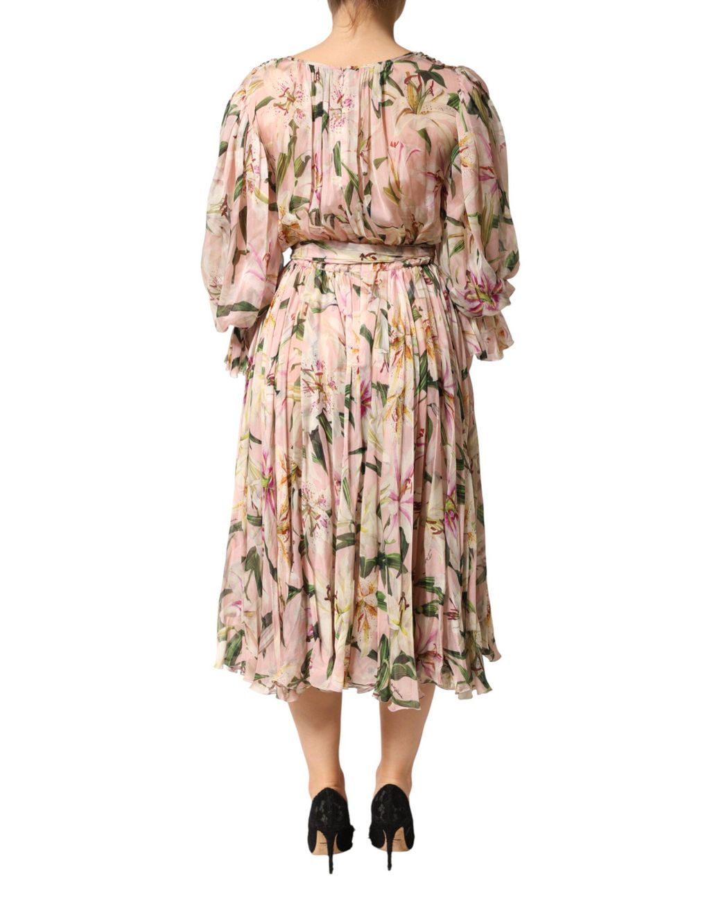 Dolce & Gabbana Natural Pink Lily Print A