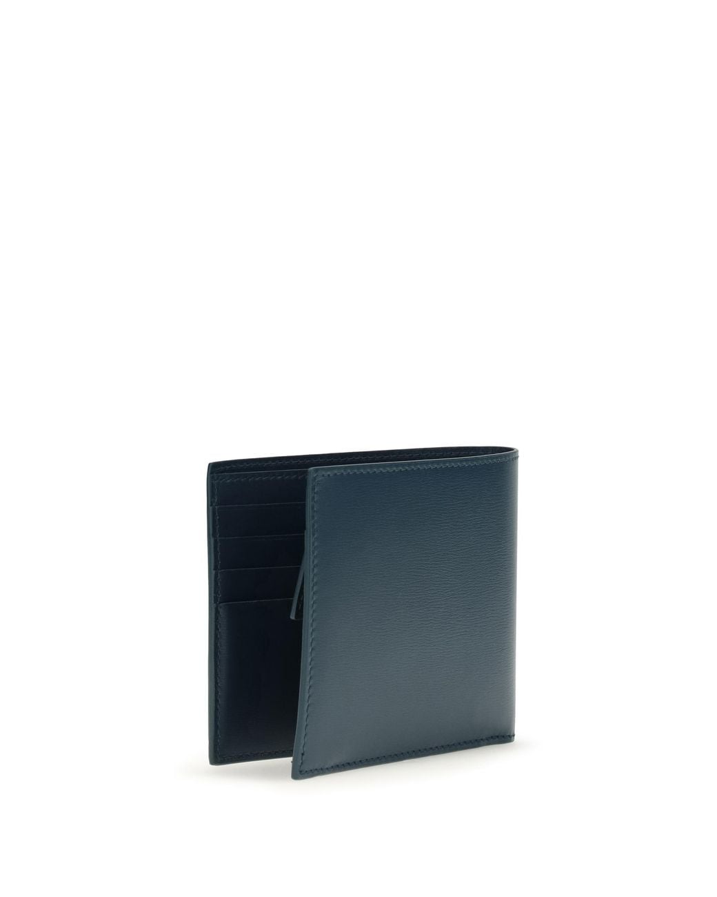 Ferragamo Blue Leather Wallet Calf Bos Taurus for men