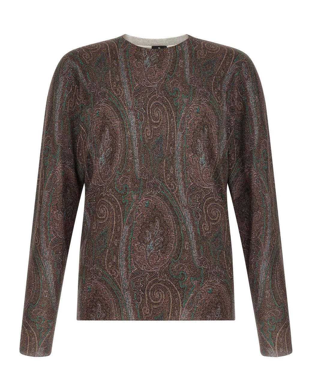 Etro Brown Paisley Sweater for men