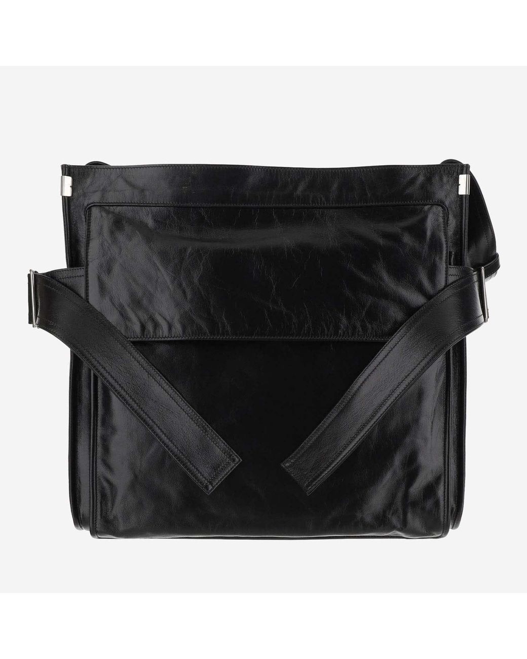 Burberry Medium Leather Trench Tote Bag in Black | Lyst