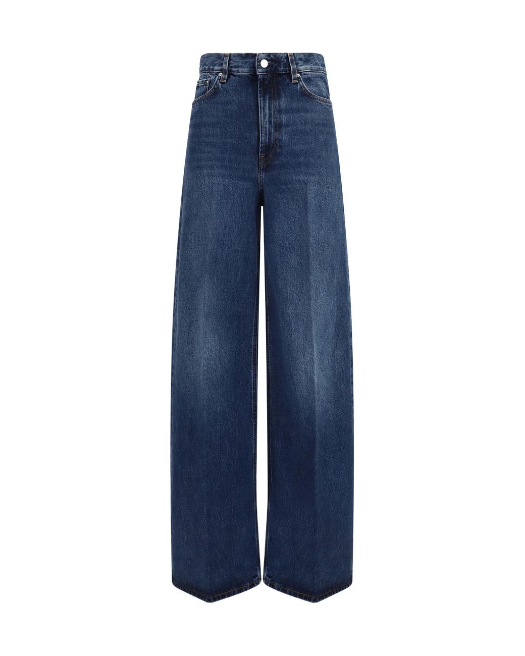 Totême  Blue Wide-Leg Denim Jeans Cotton