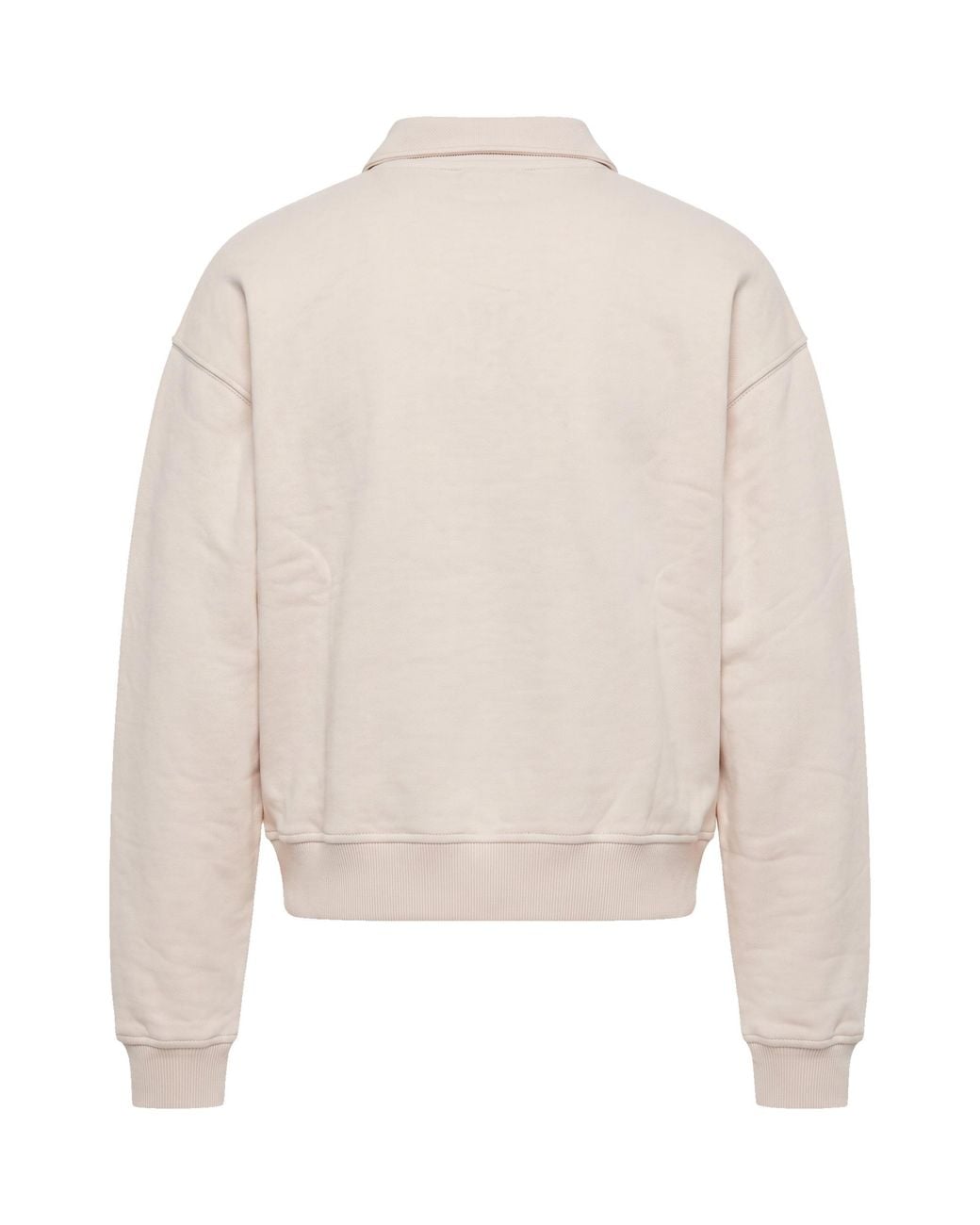 Daily Paper White Polo Collar Sweatshirt Cotton Sweater for men