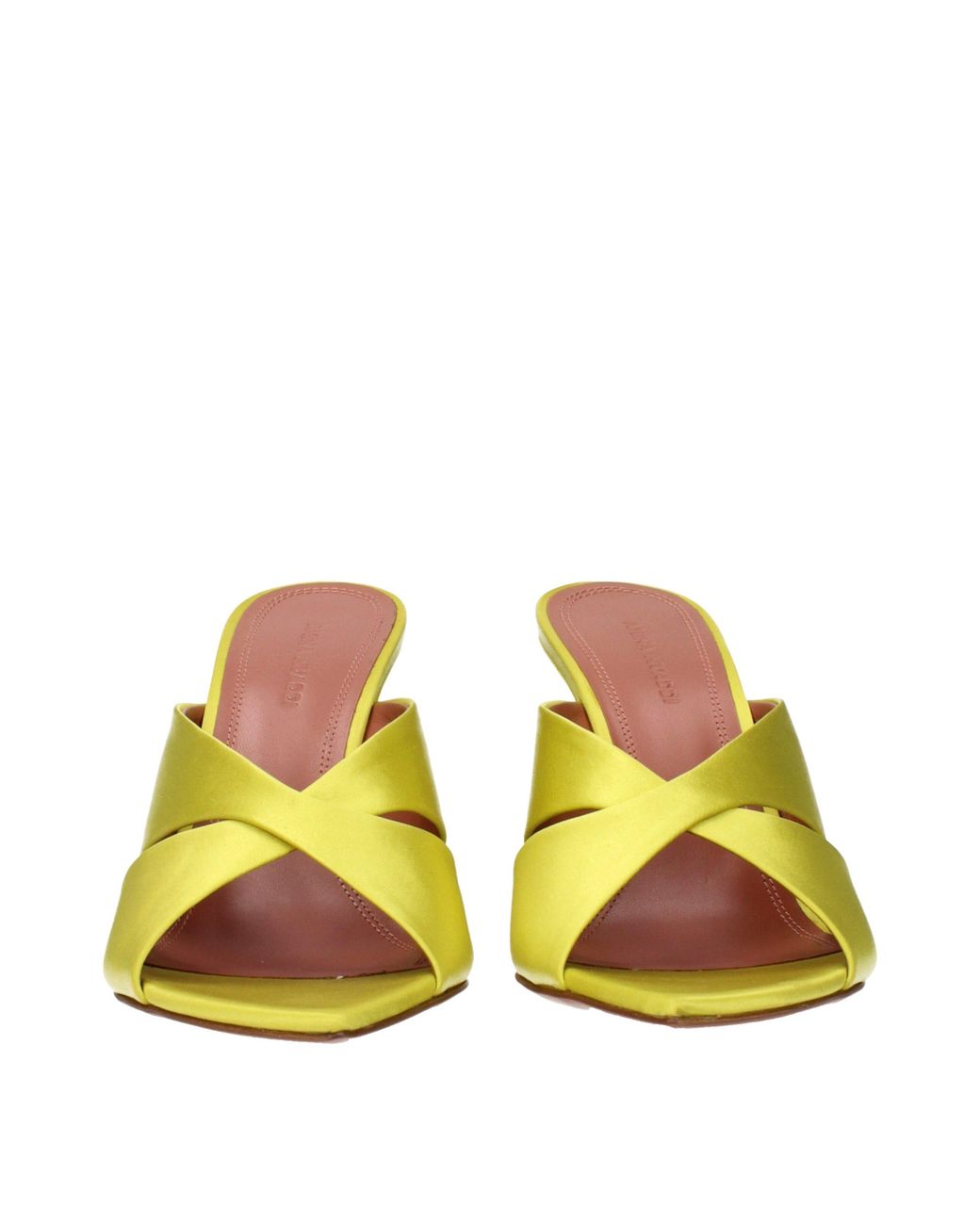 AMINA MUADDI Yellow Samantha Sandals/Lime Satin