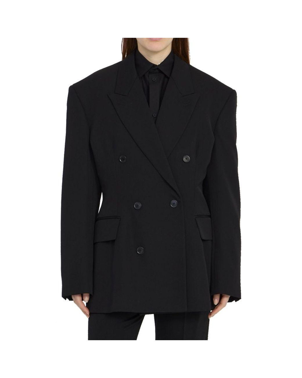 Balenciaga Black Wool Coat Clothing