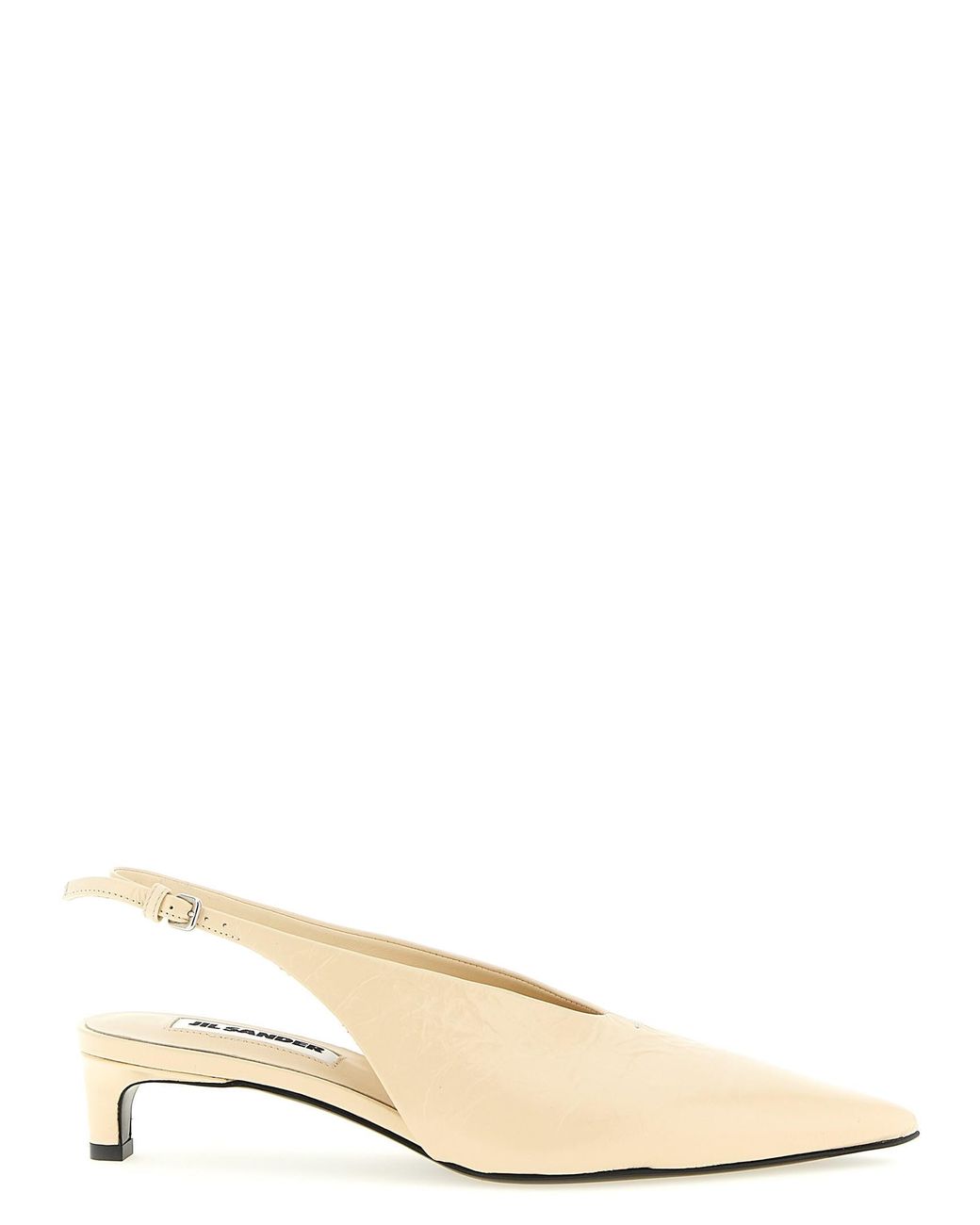 Jil Sander Natural Slingback Pumps