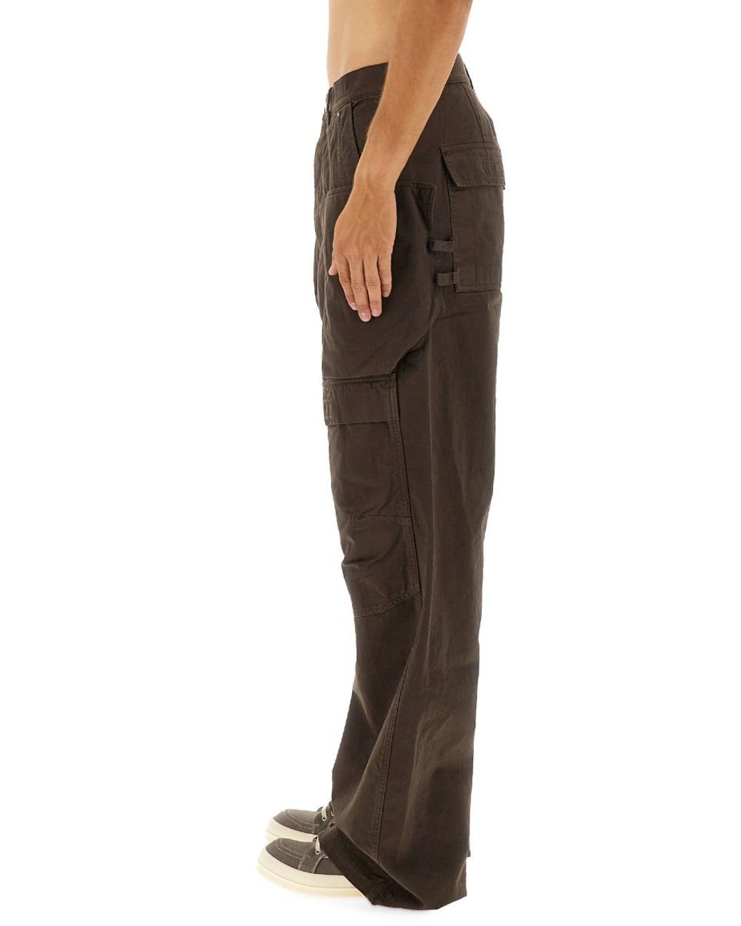 Rick Owens Brown Rick Owens Drkshdw Cotton Cargo Pants for men