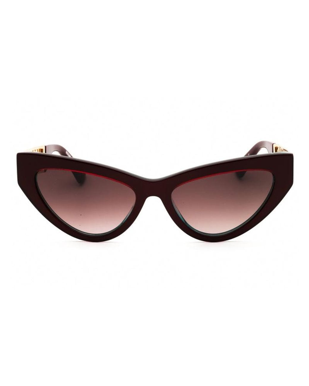 Moschino Brown Moschino Cat-Eye Sunglasses — Burgundy