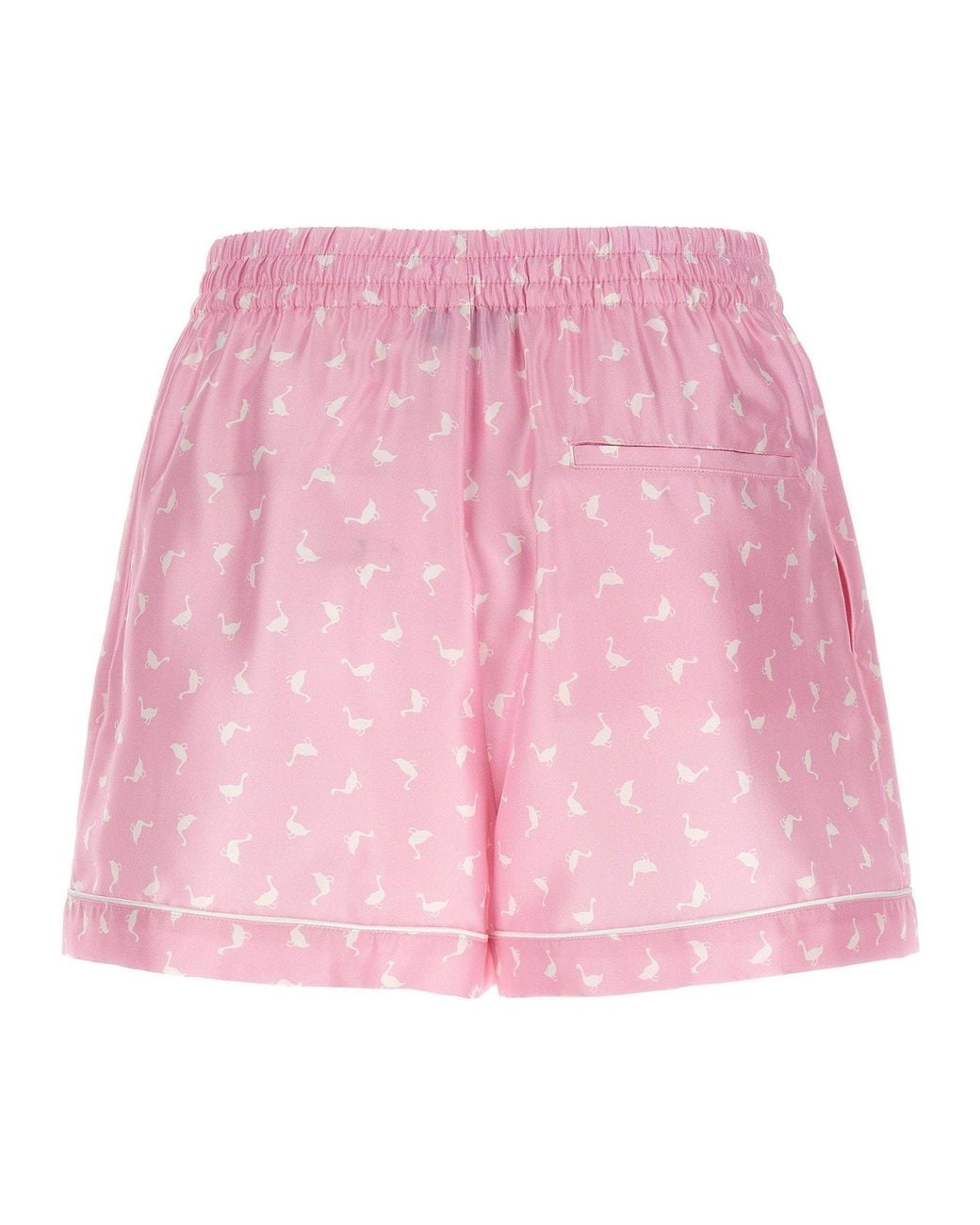 Moschino Pink Oche Print Silk Twill Shorts