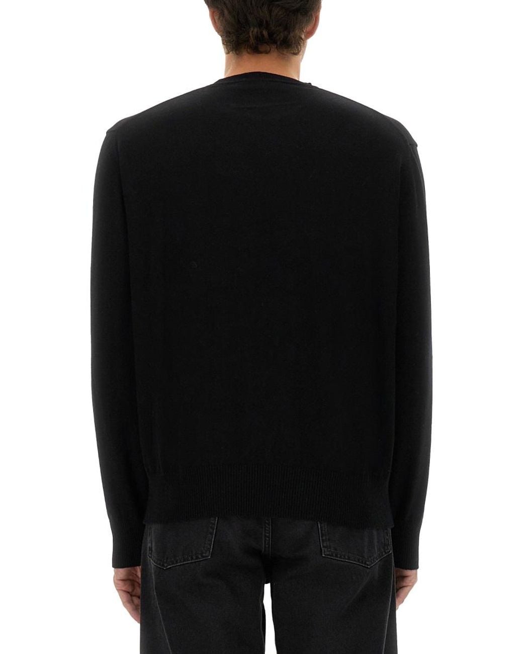 Vivienne Westwood Black Jersey With Logo Cotton Cashmere Jumpers for men