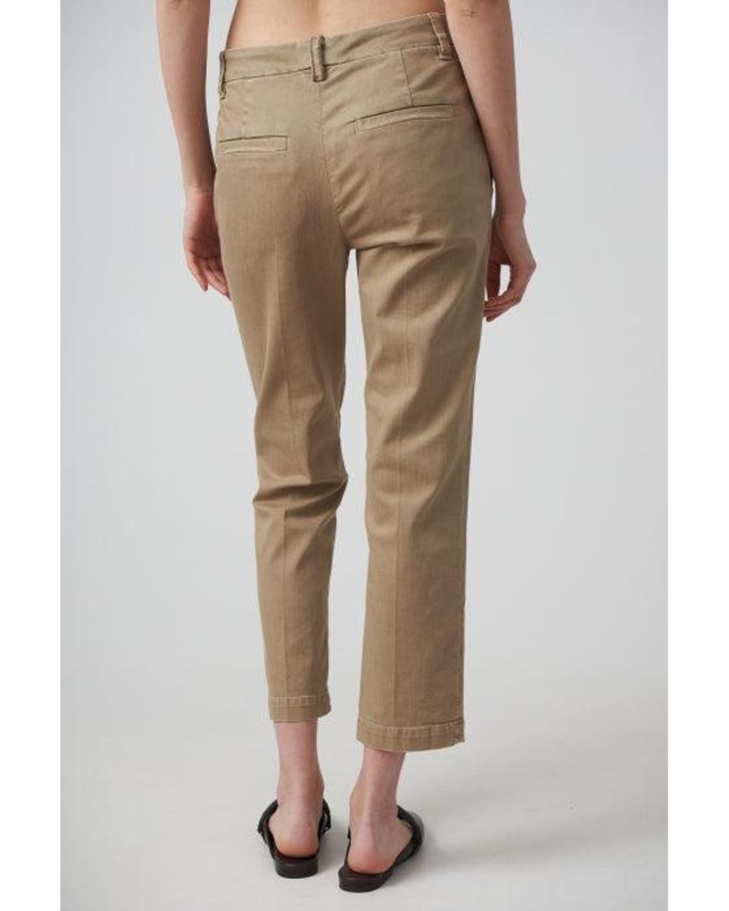 Brunello Cucinelli Natural Light Taupe Cotton Straight Trousers