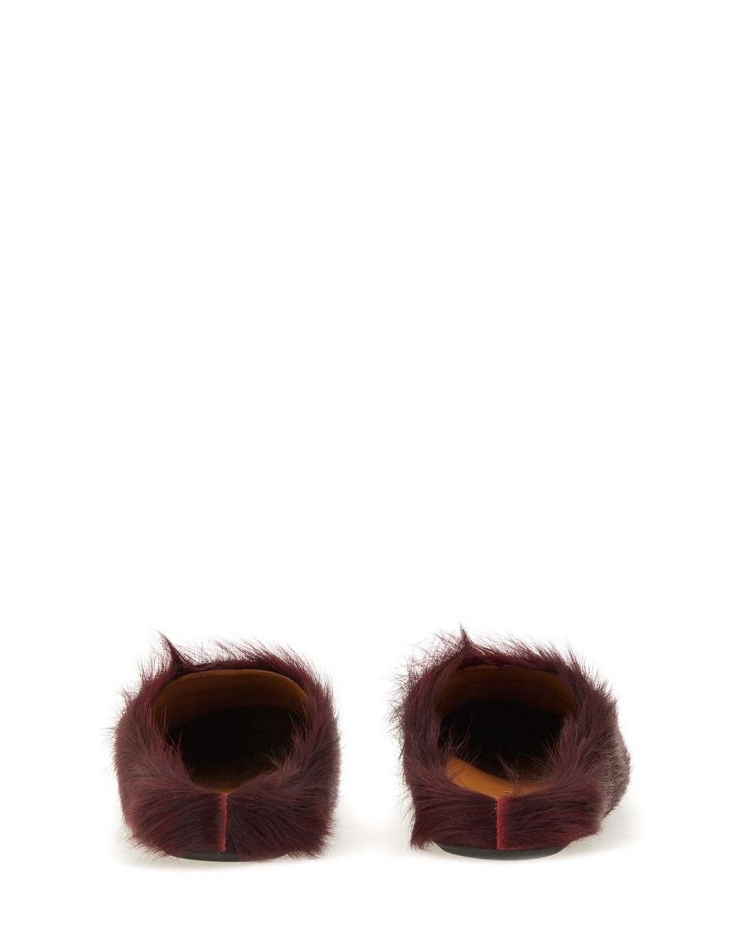 Marni Brown Fussbett Sabot Calf Hair Sandal