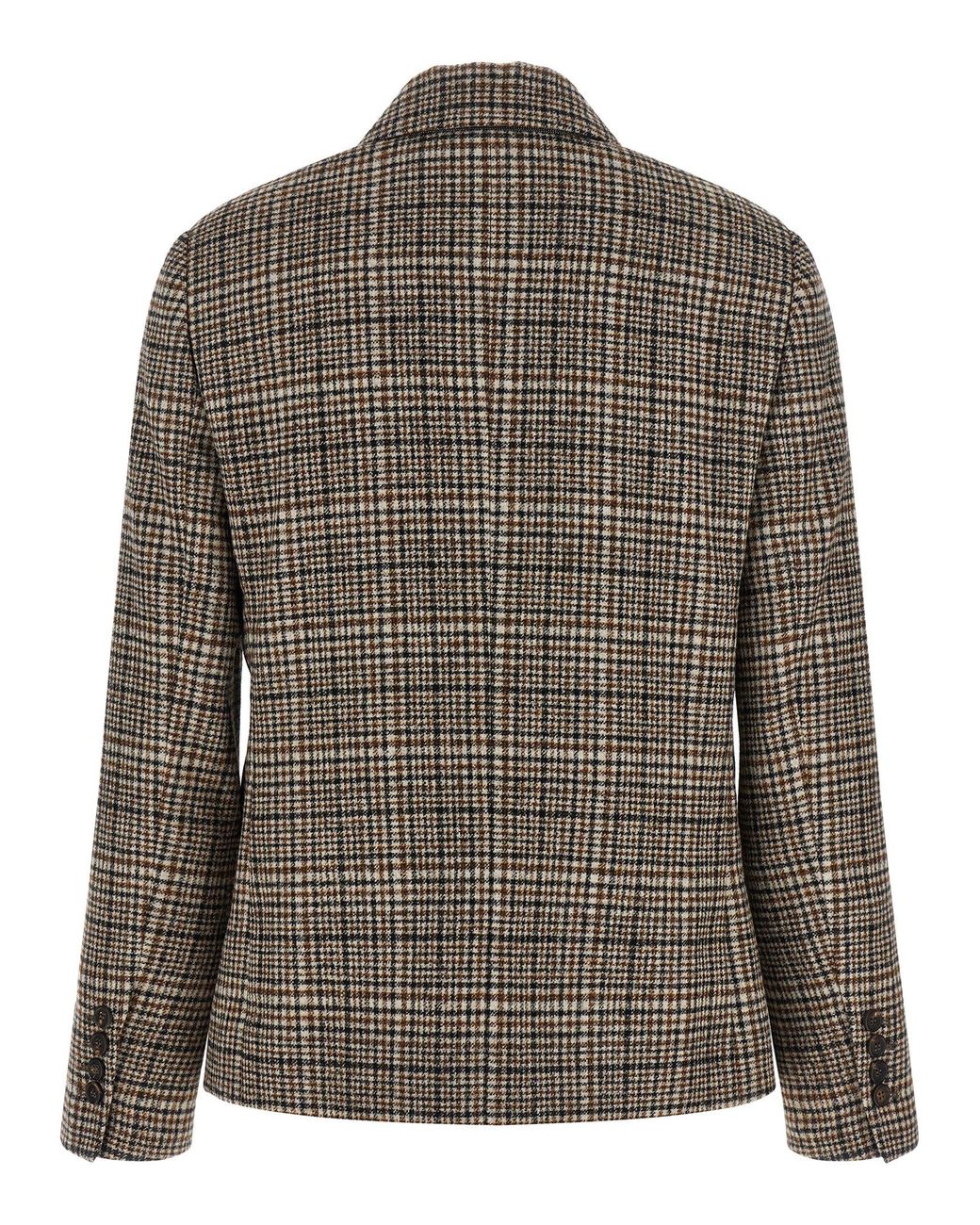 Brunello Cucinelli Brown Alpaca Leather Blazer Clothing
