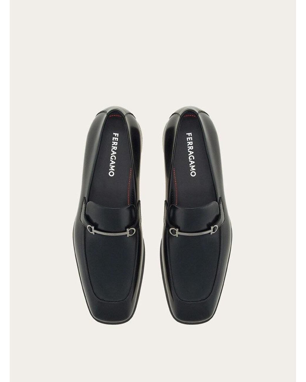 Ferragamo White Calf Leather Loafers for men