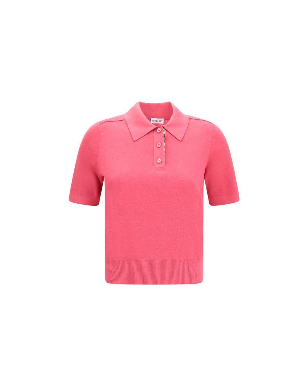Burberry Pink Multicolor Wool Oves Aries Polo Shirt