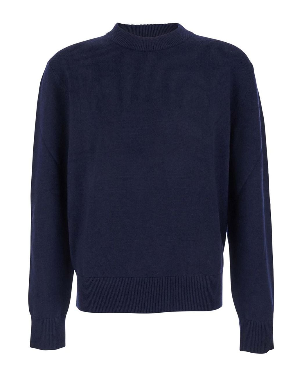 sunflower Blue Crew Neck Sweater With Dropped Shoulder for men