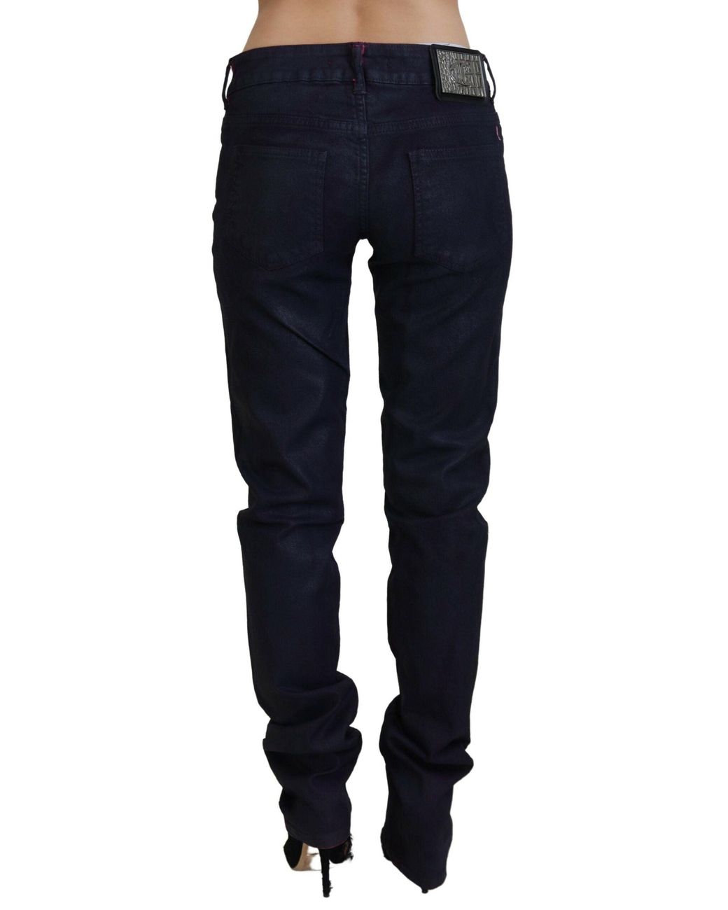 Just Cavalli Blue Sleek Low Waist Denim Pants
