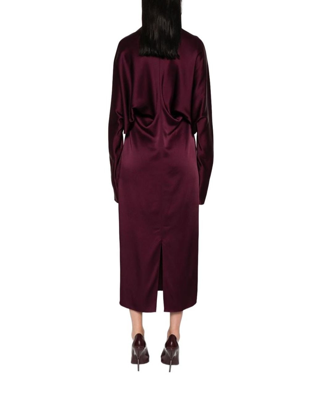 Stella McCartney Purple Stella Mccartney Cut-Out Detail Midi Dress