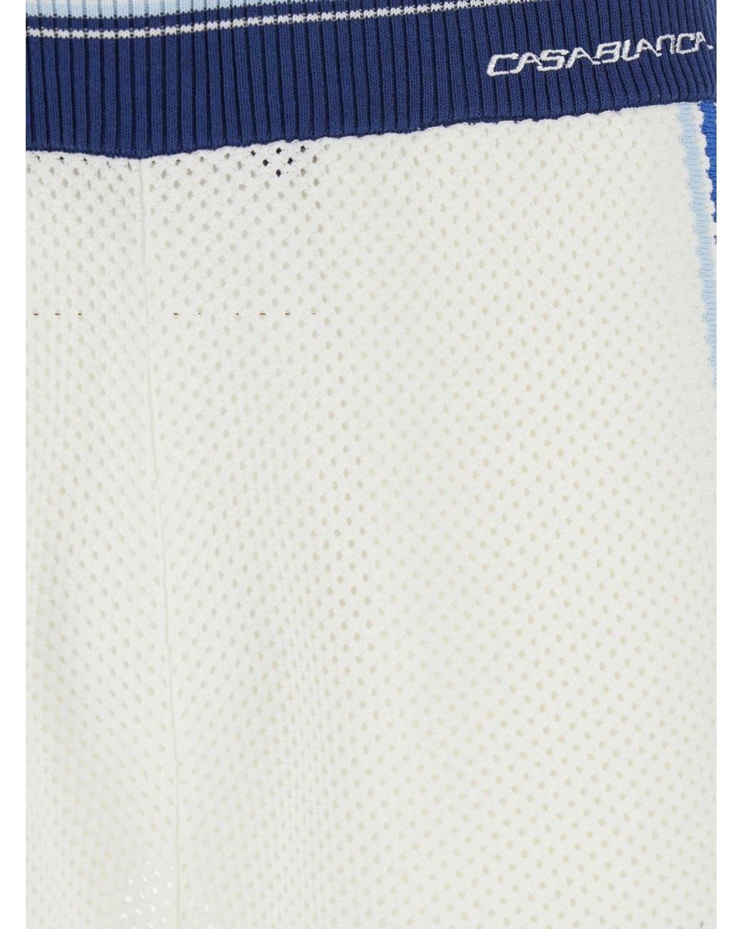 Casablanca Blue Shorts Mesh Stripe With Details for men