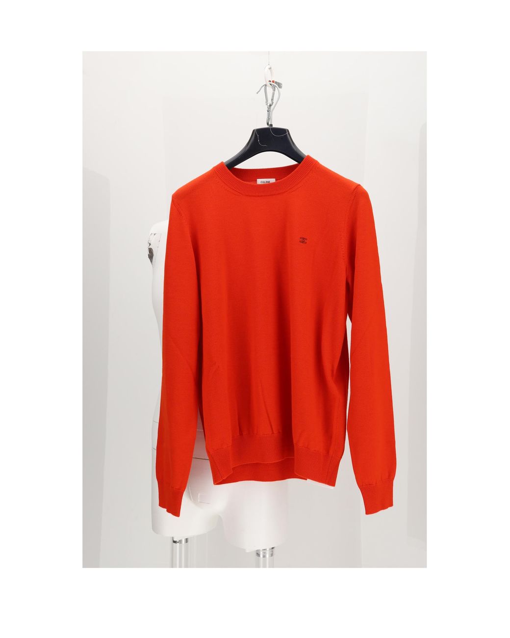 Céline Red Crewneck Sweater Fleece Wool (Ovis Aries) for men