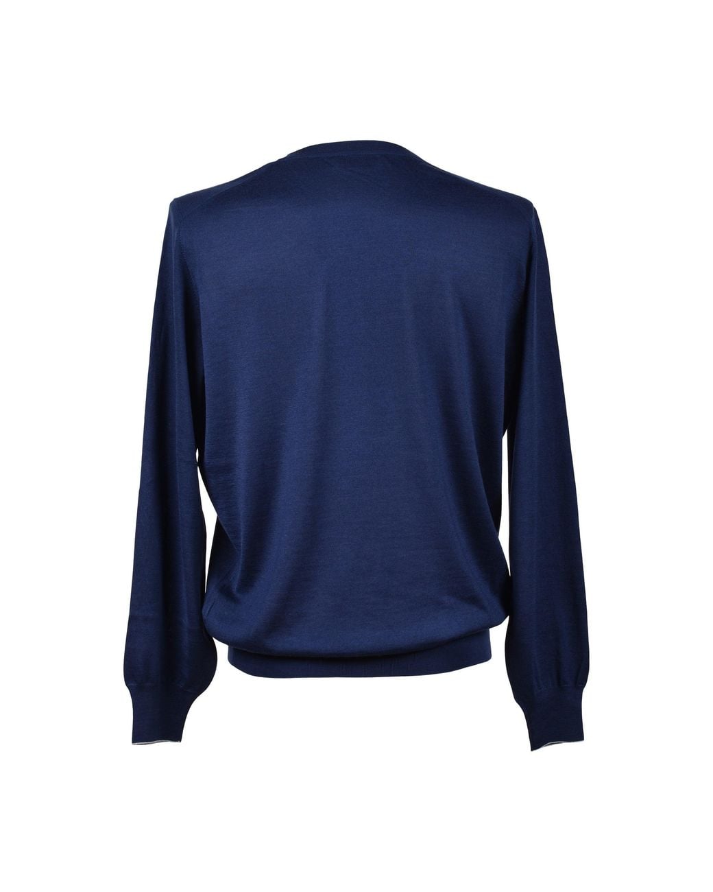 Brunello Cucinelli Blue Overseas Crew Neck Sweater Clothing for men