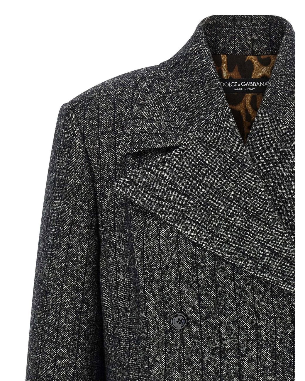 Dolce & Gabbana Black Dolce & Gabbana Double-Breasted Wool Blazer