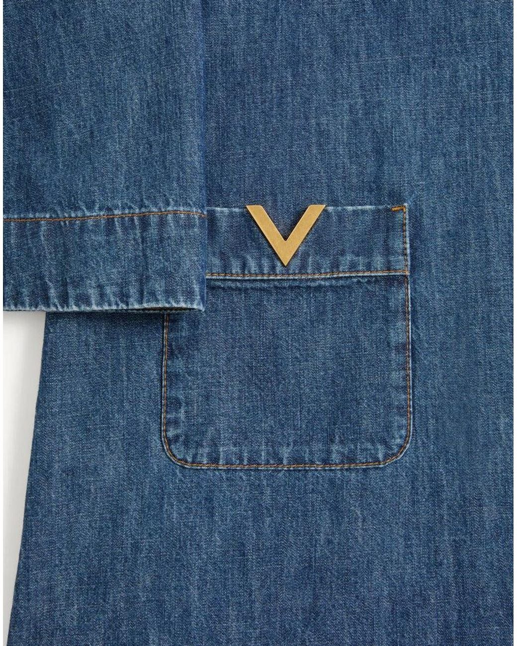 Valentino Val Dress in Blue | Lyst
