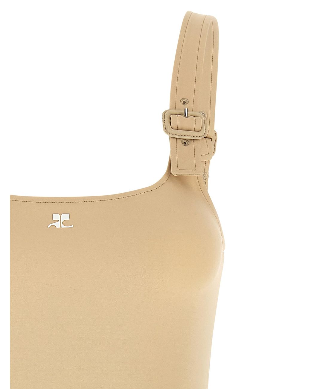 Courreges Natural Polyamide Bodysuit