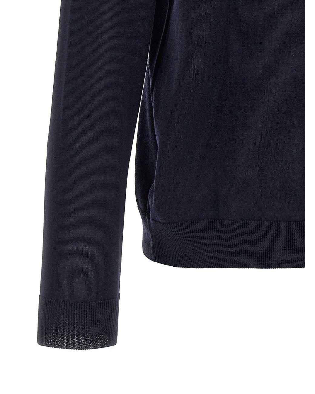 Zanone Blue Crew Neck Cotton Sweater for men