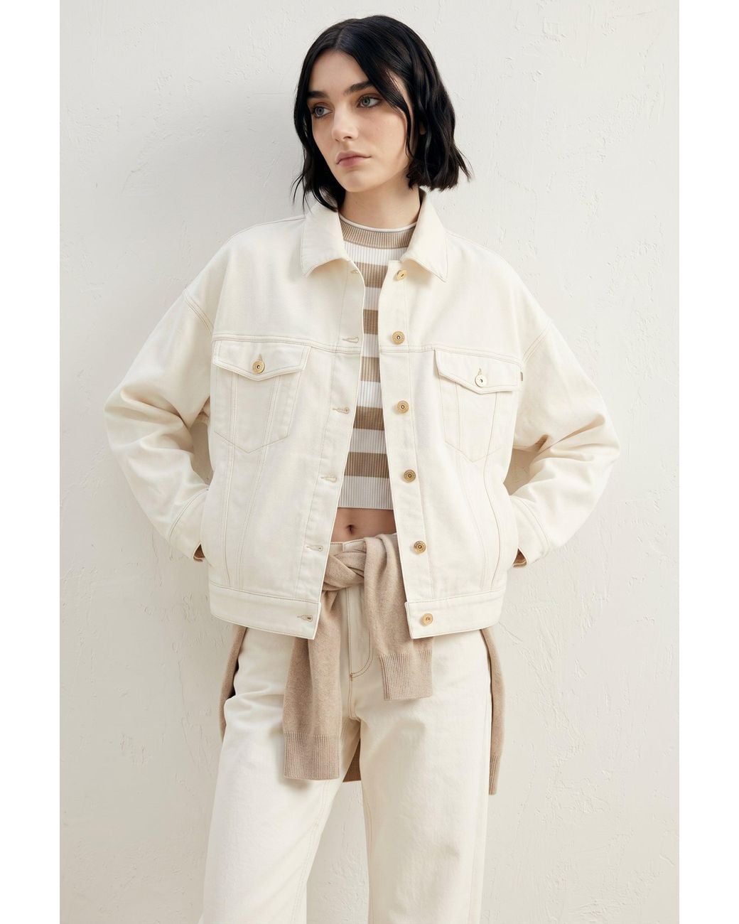 Brunello Cucinelli Natural Cotton Jacket Clothing