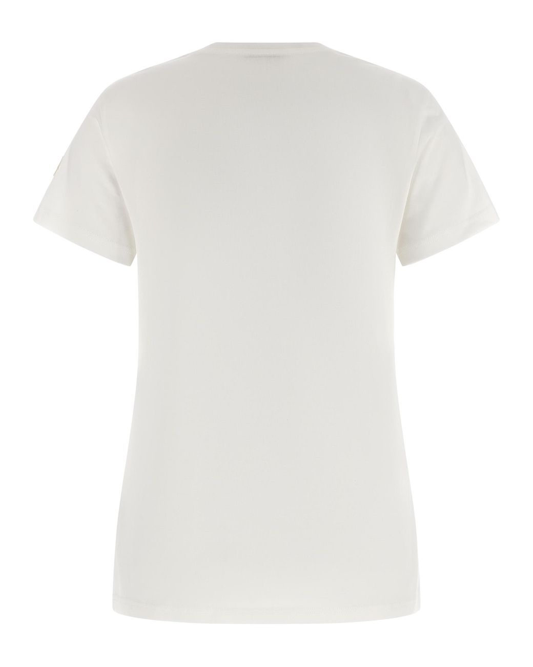 Moncler White Logo Patch T-Shirt