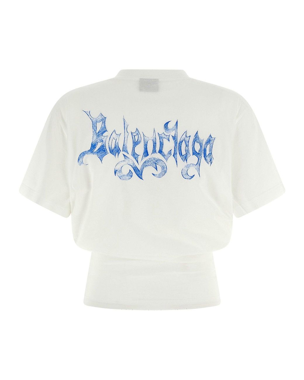Balenciaga White Sketchy Logo Print T-Shirt
