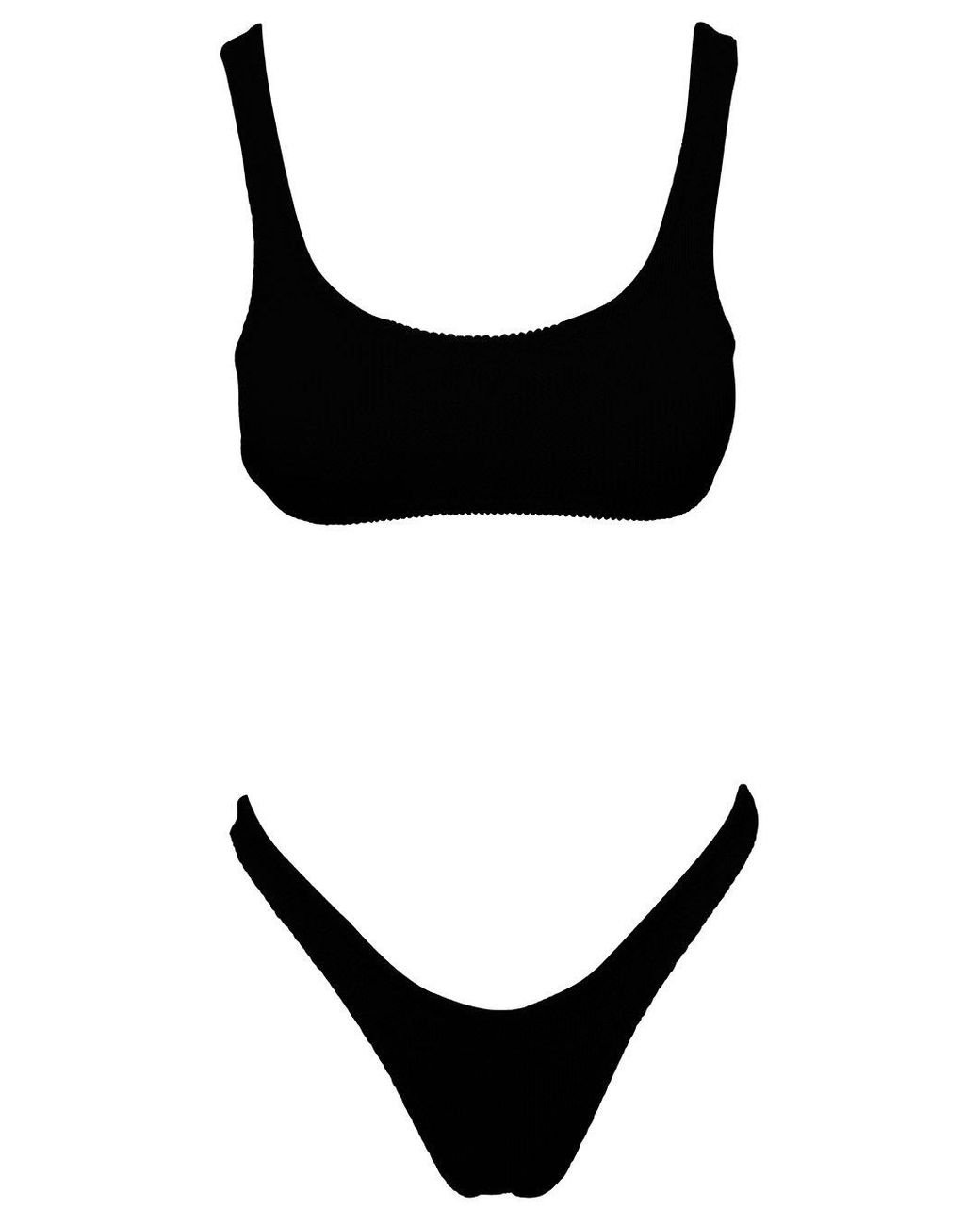 Reina Olga Black Ginny Bikini Set In Polyamide Lyst