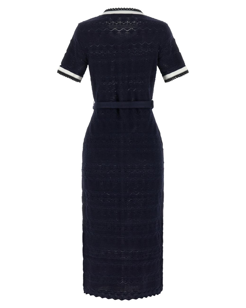 Self-Portrait Blue Cotton Midi Dress